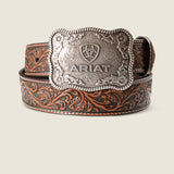Ariat leather cow buckle belt for men