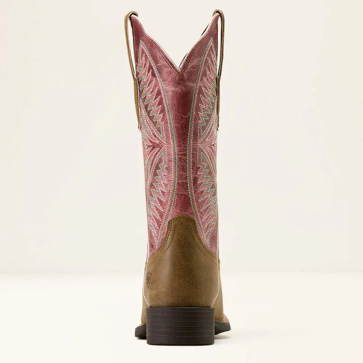 Ariat round up ruidoso wide square toe western boot for ladies