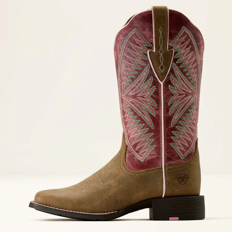 Ariat Round Up Ruidoso Westernstiefel mit breiter, eckiger Zehenpartie für Damen