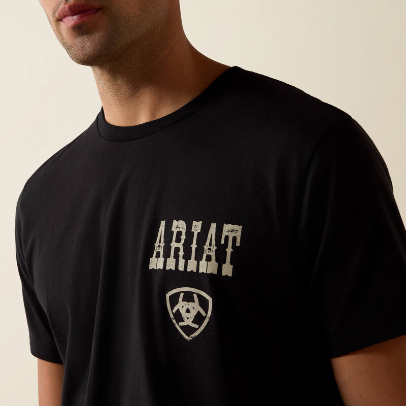 Ariat cowboy T-shirt met opdruk "Way Up"
