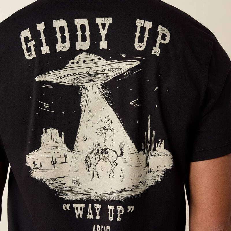 Ariat cowboy T-shirt met opdruk "Way Up"