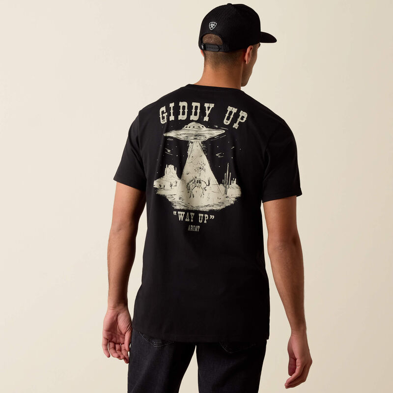 Ariat cowboy T-shirt met opdruk "Way Up"
