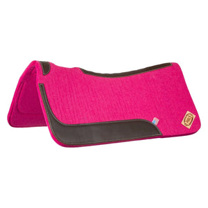 Pool's western felt saddle pad with leather inserts 32' x 32" PLH09015