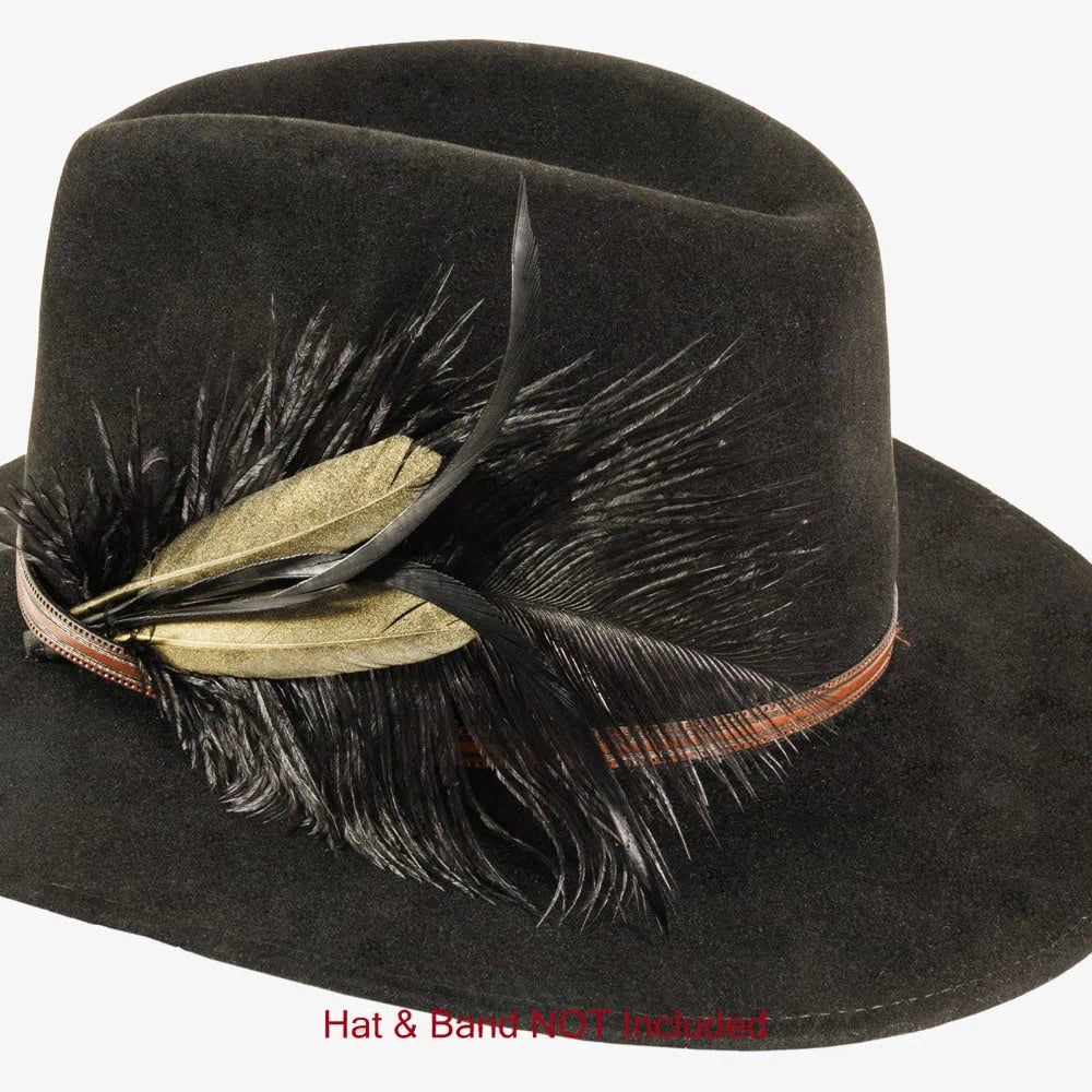 American hat makers black hat feather